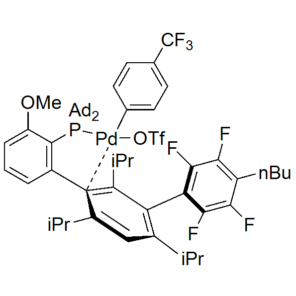 [N-[2-(二-1-金剛烷)膦苯基]嗎啉](4-三氟甲基苯基)三氟甲烷磺酸鈀, AlPhos Pd G6 OTf